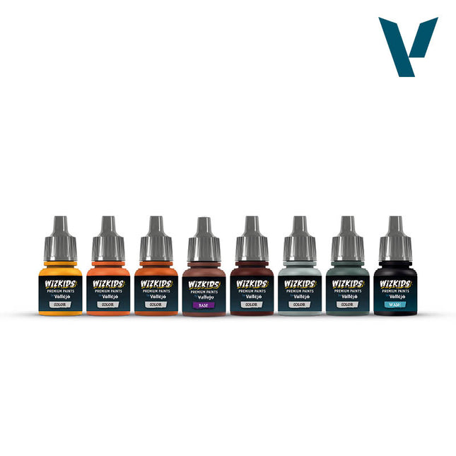 Vallejo Wizkids Premium set: Wood & Steel (8 Colours) Acrylic Paint Set