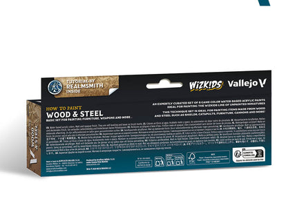 Vallejo Wizkids Premium set: Wood & Steel (8 Colours) Acrylic Paint Set