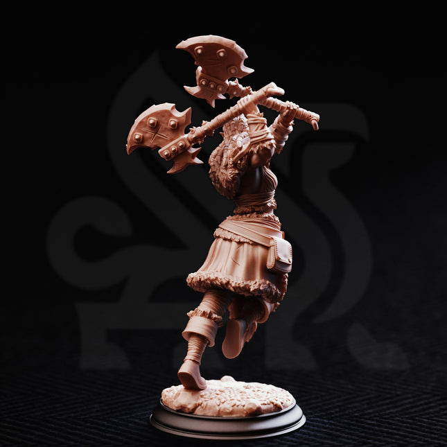 Tekrana of the Bloodfangs - Half-Orc Barbarian