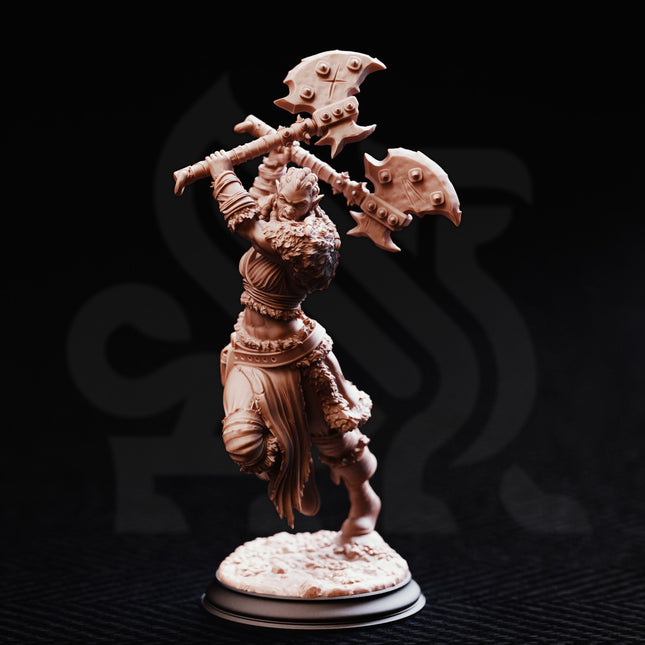 Tekrana of the Bloodfangs - Half-Orc Barbarian