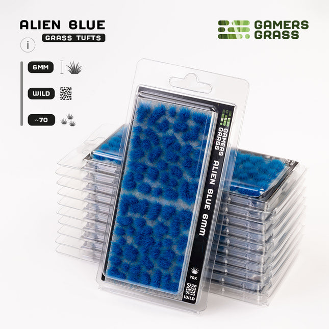 6mm Tufts - Alien Blue, Wild - Gamers Grass