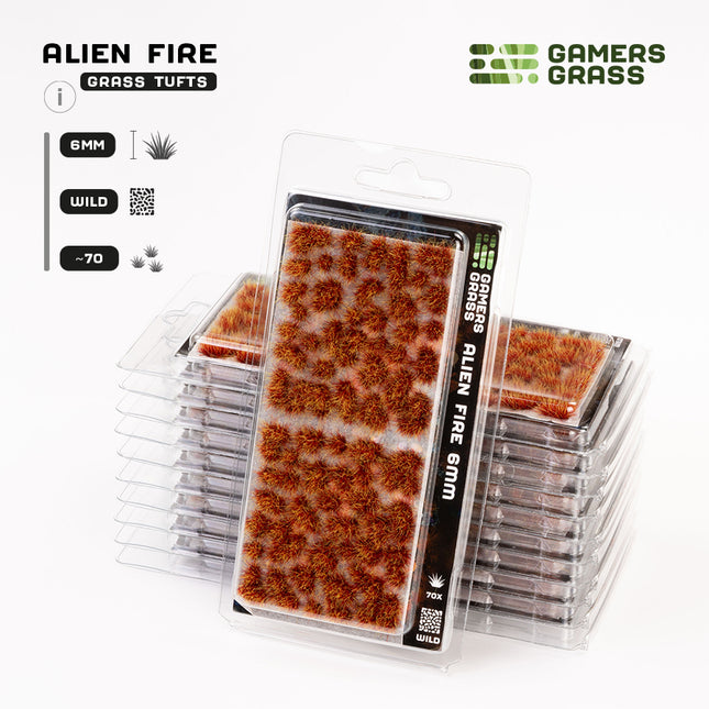 6mm Tufts - Alien Fire, Wild - Gamers Grass