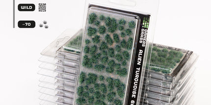 6mm Tufts - Alien Turquoise, Wild - Gamers Grass