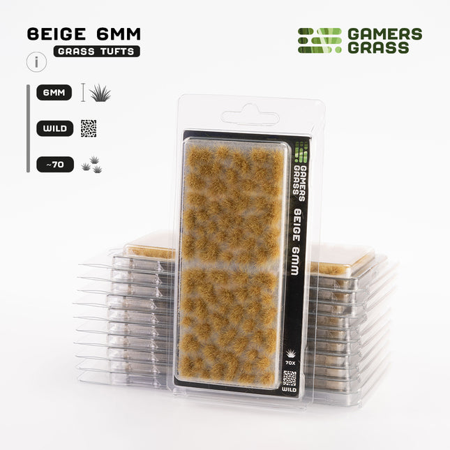 6mm Tufts - Beige, Wild - Gamers Grass