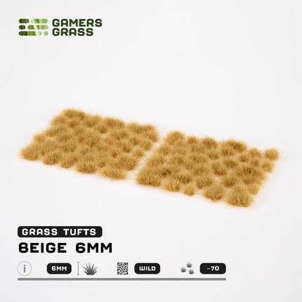 6mm Tufts - Beige, Wild - Gamers Grass