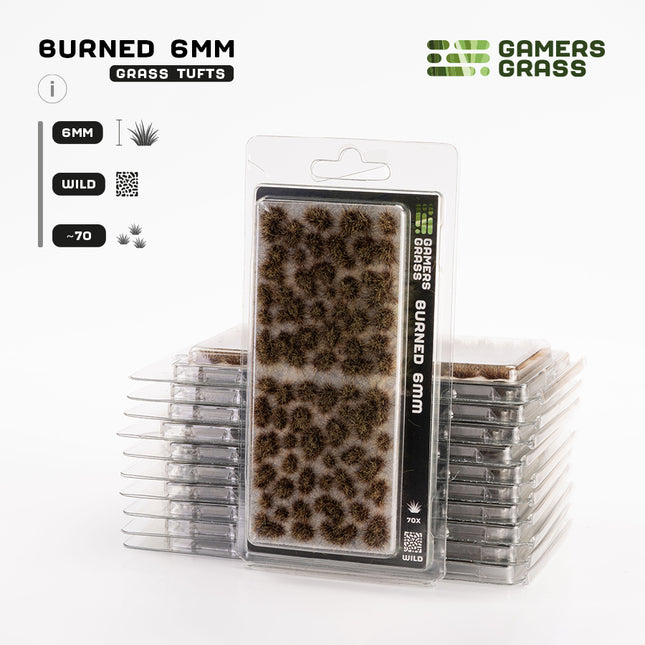 6mm Tufts - Burned, Wild - Gamers Grass