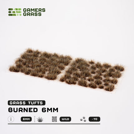 6mm Tufts - Burned, Wild - Gamers Grass