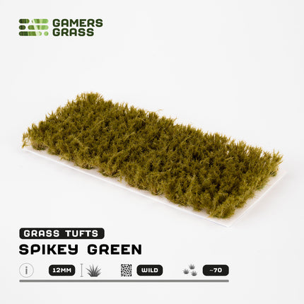 12mm Tufts - Spikey Green,Wild - Gamers Grass