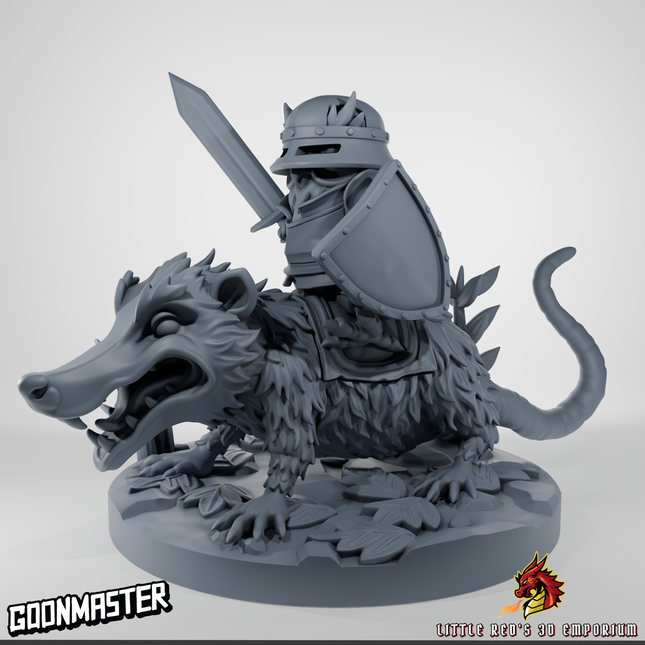Opossum Mounted Owl Knight