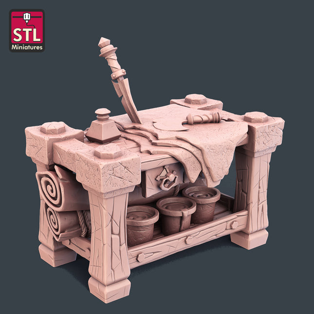 Leather Work Table