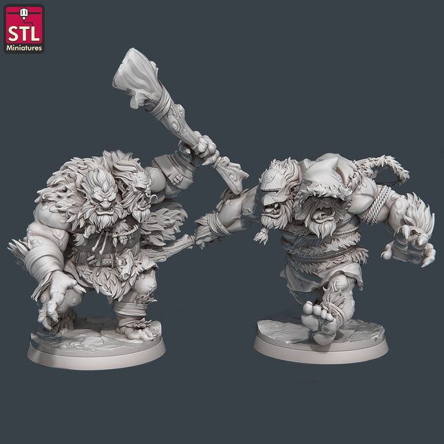 Two Headed Snow Trolls Set