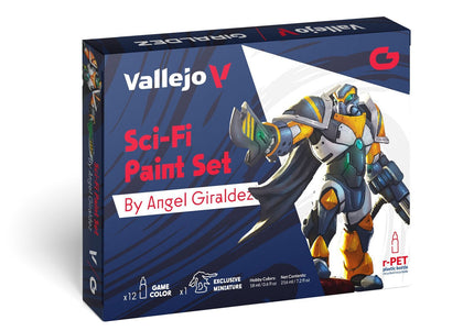 Vallejo Game Color Sci-Fi Paint Set by Angel Giraldez 12 Colours w/ Exclusive Miniature Acrylic Paint Set