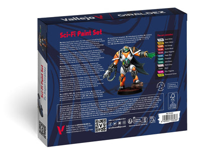Vallejo Game Color Sci-Fi Paint Set by Angel Giraldez 12 Colours w/ Exclusive Miniature Acrylic Paint Set