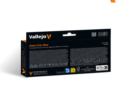 Vallejo Game Colour Game Color Wash - 8 Colour Acrylic Paint Set