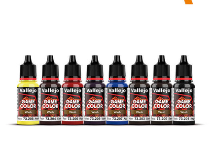 Vallejo Game Colour Game Color Wash - 8 Colour Acrylic Paint Set