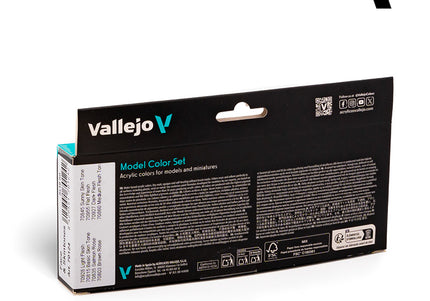 Vallejo Model Colour: Face & Skin Tones (8 Colours) Acrylic Paint Set