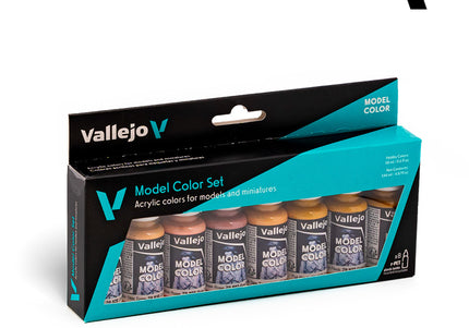 Vallejo Model Colour: Face & Skin Tones (8 Colours) Acrylic Paint Set