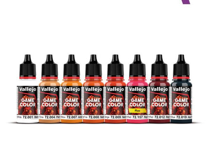 Vallejo Game Colour Fire Dragons - 8 Colour Acrylic Paint Set