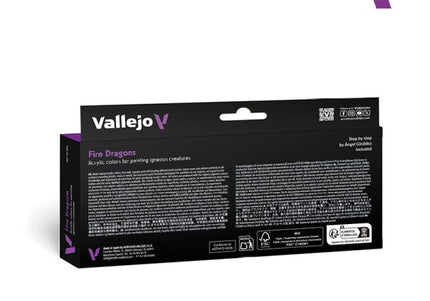 Vallejo Game Colour Fire Dragons - 8 Colour Acrylic Paint Set