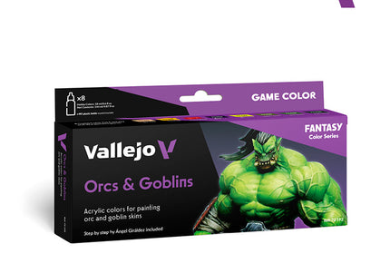 Vallejo Game Colour Orcs & Goblins - 8 Colour Acrylic Paint Set